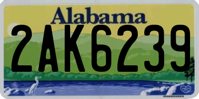 AL license plate 2AK6239