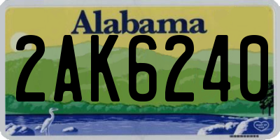 AL license plate 2AK6240