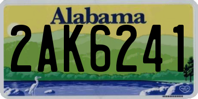 AL license plate 2AK6241