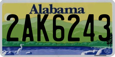AL license plate 2AK6243