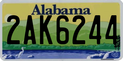 AL license plate 2AK6244