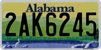 AL license plate 2AK6245