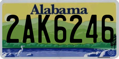 AL license plate 2AK6246