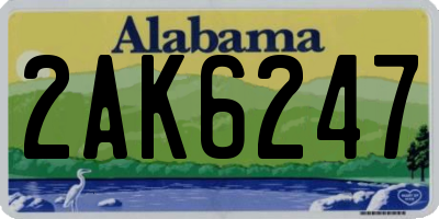 AL license plate 2AK6247