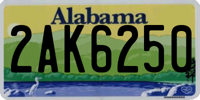 AL license plate 2AK6250
