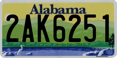 AL license plate 2AK6251