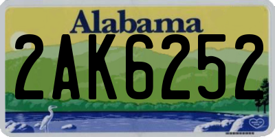 AL license plate 2AK6252