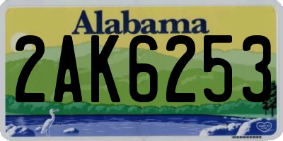AL license plate 2AK6253