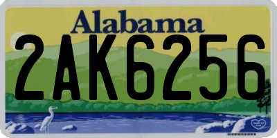 AL license plate 2AK6256