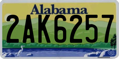 AL license plate 2AK6257
