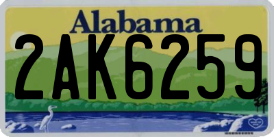 AL license plate 2AK6259