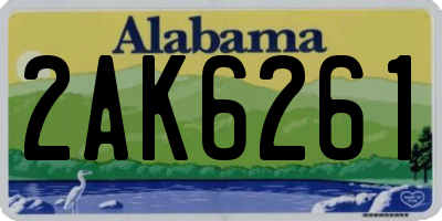 AL license plate 2AK6261