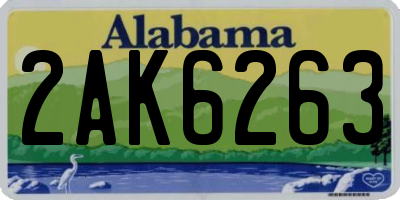 AL license plate 2AK6263