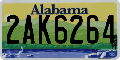 AL license plate 2AK6264
