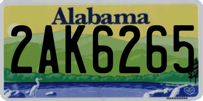 AL license plate 2AK6265