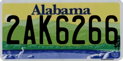 AL license plate 2AK6266