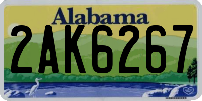 AL license plate 2AK6267