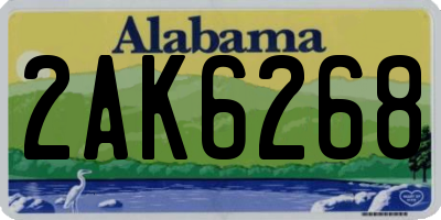 AL license plate 2AK6268