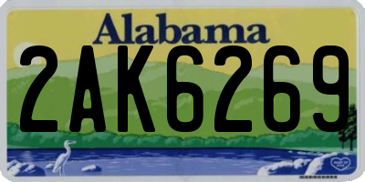 AL license plate 2AK6269