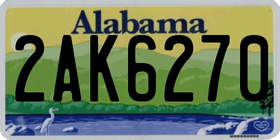 AL license plate 2AK6270