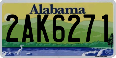AL license plate 2AK6271