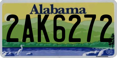 AL license plate 2AK6272