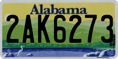 AL license plate 2AK6273