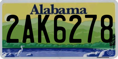 AL license plate 2AK6278