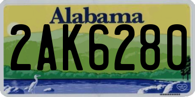 AL license plate 2AK6280
