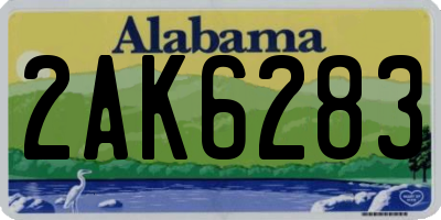 AL license plate 2AK6283
