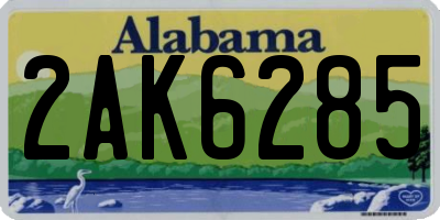 AL license plate 2AK6285