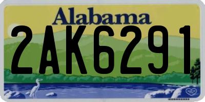 AL license plate 2AK6291