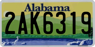 AL license plate 2AK6319