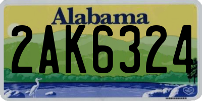 AL license plate 2AK6324