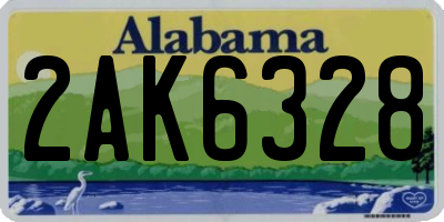 AL license plate 2AK6328