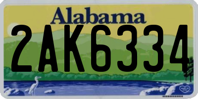 AL license plate 2AK6334
