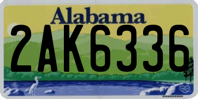 AL license plate 2AK6336