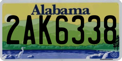 AL license plate 2AK6338