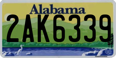 AL license plate 2AK6339