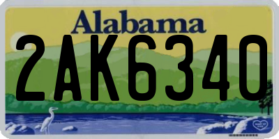 AL license plate 2AK6340
