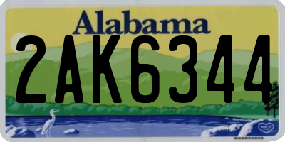 AL license plate 2AK6344