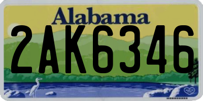 AL license plate 2AK6346