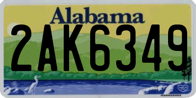 AL license plate 2AK6349
