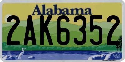 AL license plate 2AK6352