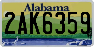 AL license plate 2AK6359