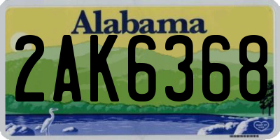 AL license plate 2AK6368