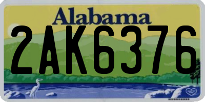 AL license plate 2AK6376