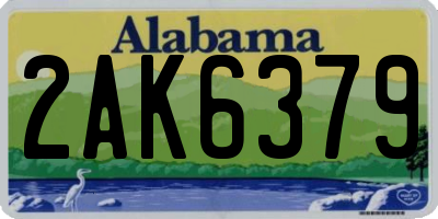AL license plate 2AK6379