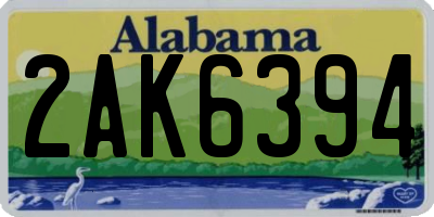 AL license plate 2AK6394