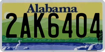 AL license plate 2AK6404